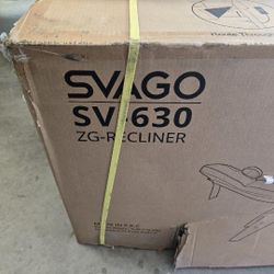 Svago ZGR Newton - The Ultimate Leather Zero Gravity Recliner (Ivory) 