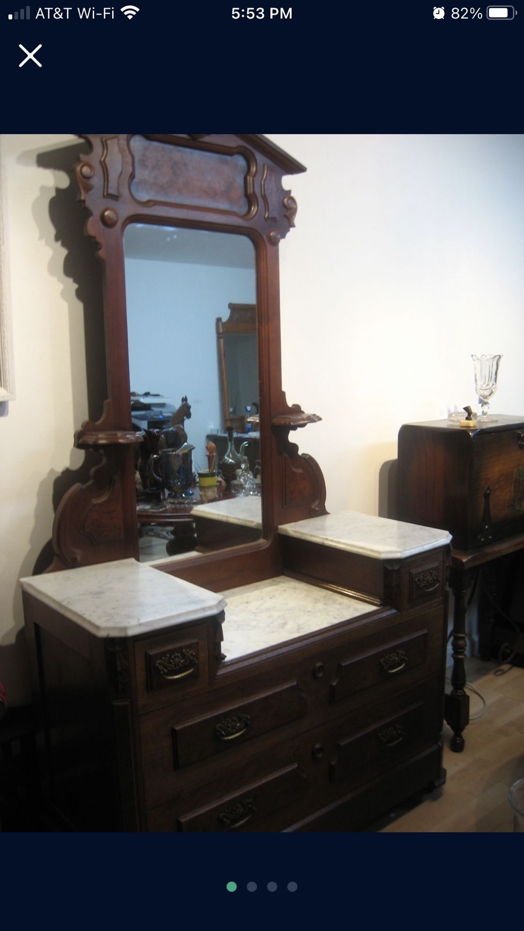 Eastlake Antique Victorian Vanity 