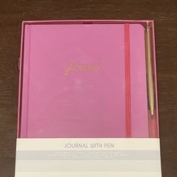 Pink Journal with pen 