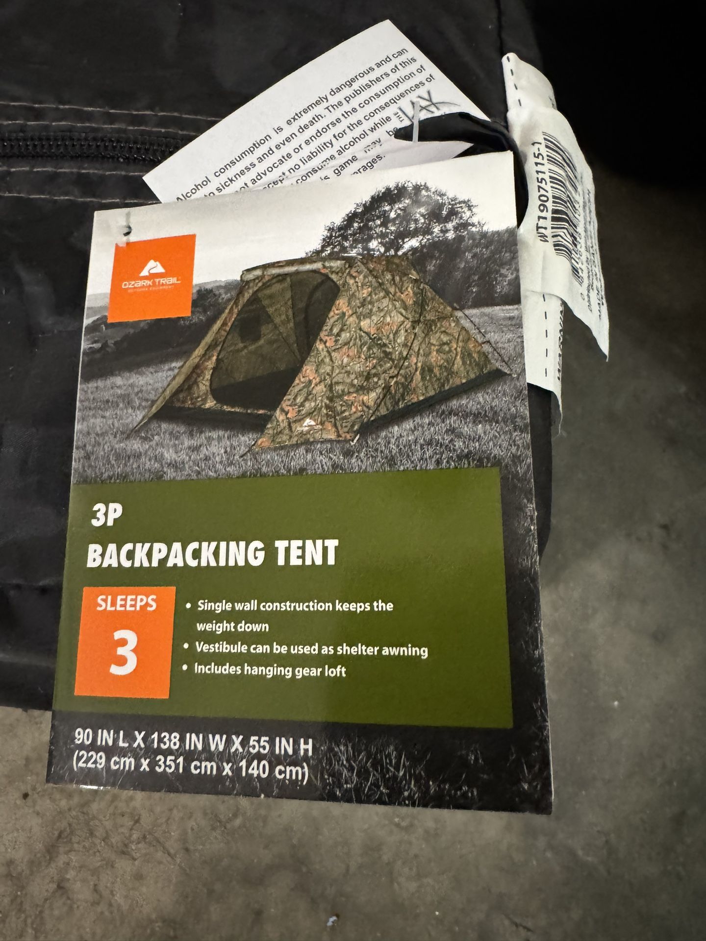 Ozak Trail Backpacking Tent 3P