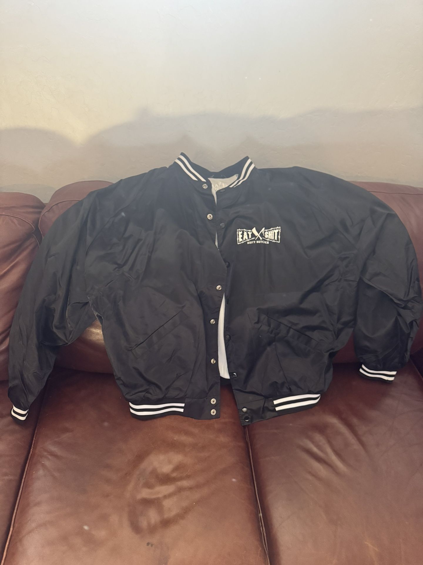 Rusty Butcher "Eat S#%t" Bomber jacket 3xl