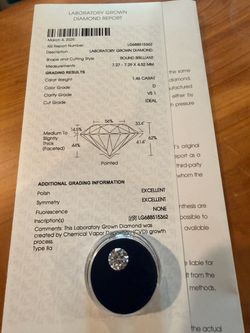 1.46 carat round cut diamond