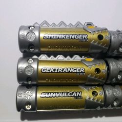 Lot of 6 POWER RANGERS Dino Charger #V Japanese Version Bandai 2012 Gold