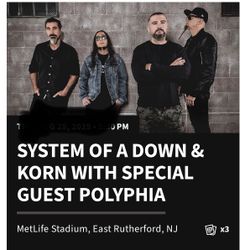 System Of A Down Floor Tickets 