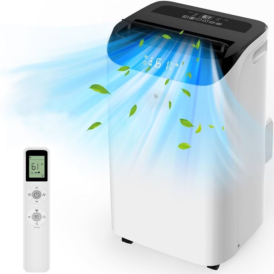 14000 BTU Portable Air Conditioners with Remote Control, 3-in-1 Free Standing Cooling AC Unit with Fan & Dehumidifier, Cools Room up to 700 sq.ft, Sma