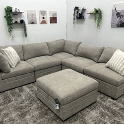 Gray Sectional Modular Couch - Free Delivery