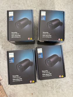 Philips Hue Secure Battery Camera Bundle of 4 (ALL BRAND NEW/NEVER USED)