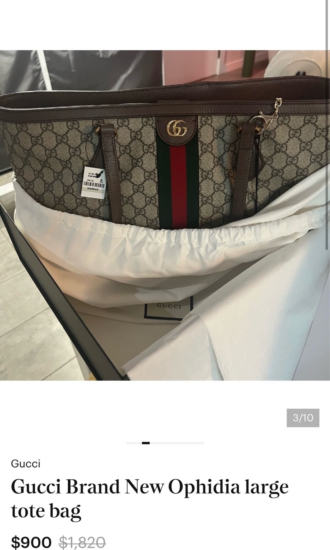 Gucci Ophidia Large Tote Bag