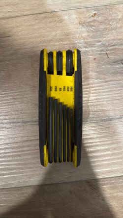 Stanly 9-Piece Folding SAE Hex Key Set.