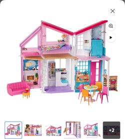 Barbie Malibu House Dollhouse Playset with 25+ Furniture and Accessories