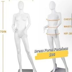 😀 Female Mannequin Dress Form Faceless 70 Inches Adjustable Mannequin Dress Model Full Body Plastic Detachable Mannequin Stand Display Mannequin 