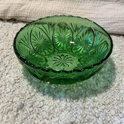 Green Glass Bowl