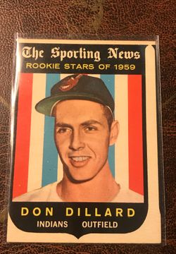 1959 DON DILLARD - Topps "ROOKIE" Baseball Card # 123 - ⚾️CLEVELAND INDIANS⚾️