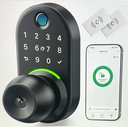 Yamiry keypad fingerprint smart door lock with knob