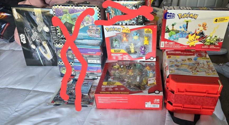 Pokemon Brand New Sealed Toys And Star Wars Plastic Model Kit