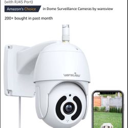 wansview Security Camera Outdoor, 1080P Pan-Tilt 360° Surveillance Waterproof WiFi Camera, Night Vision, 2-Way Audio, Smart Siren, SD Card Storage& Cl