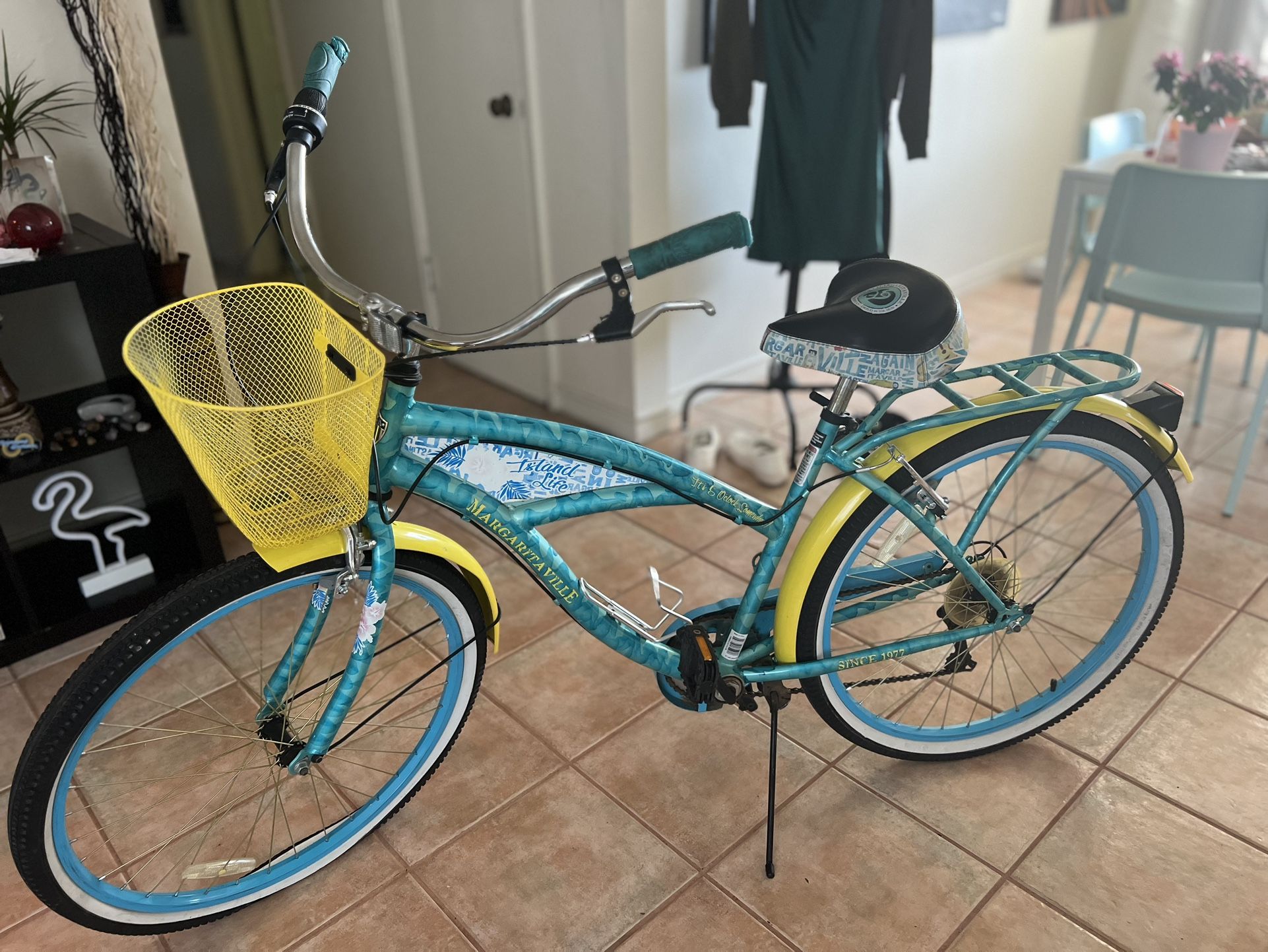 Margaritaville Cruiser Bike (Adult, Teal and Yellow)