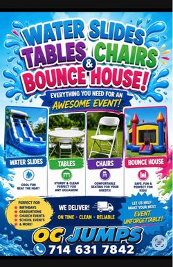 tables chairs slides jumpers