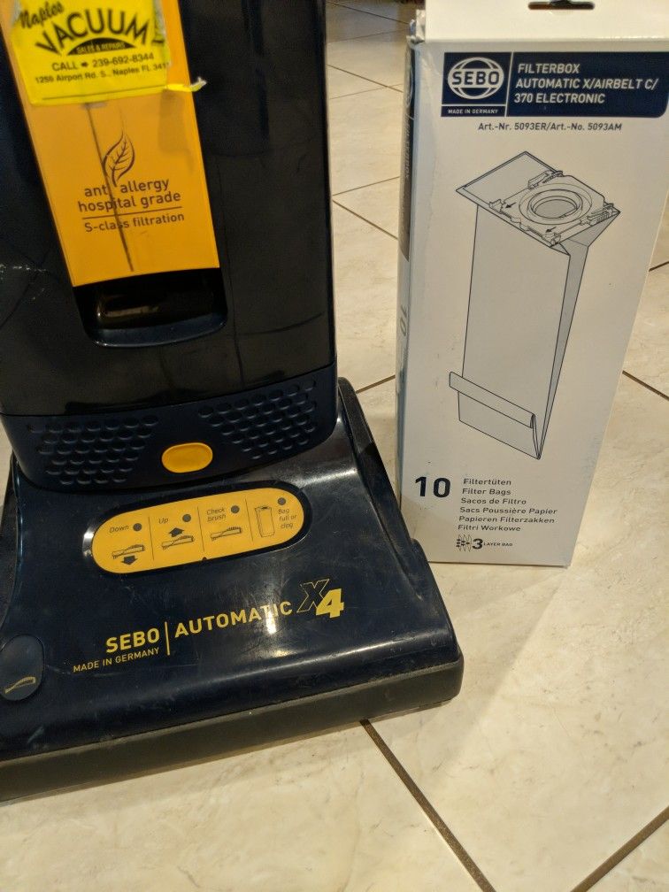 SEBO X4 Vacuum. Anti Allergy. Hospital Grade. Made In Germany for Sale