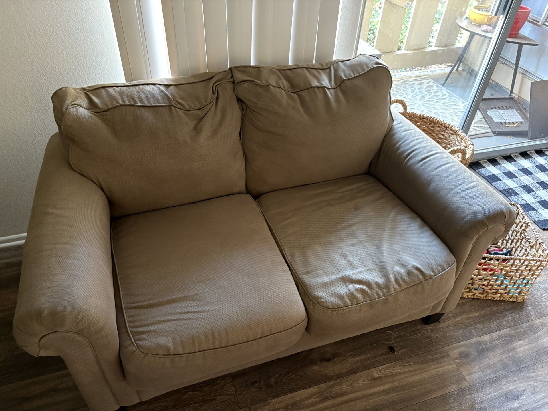 2 Couches With Queen Bed/ Coffee Table