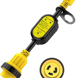 EyGde 30 Amp to 15 Amp 110V RV Adapter with Surge Protector