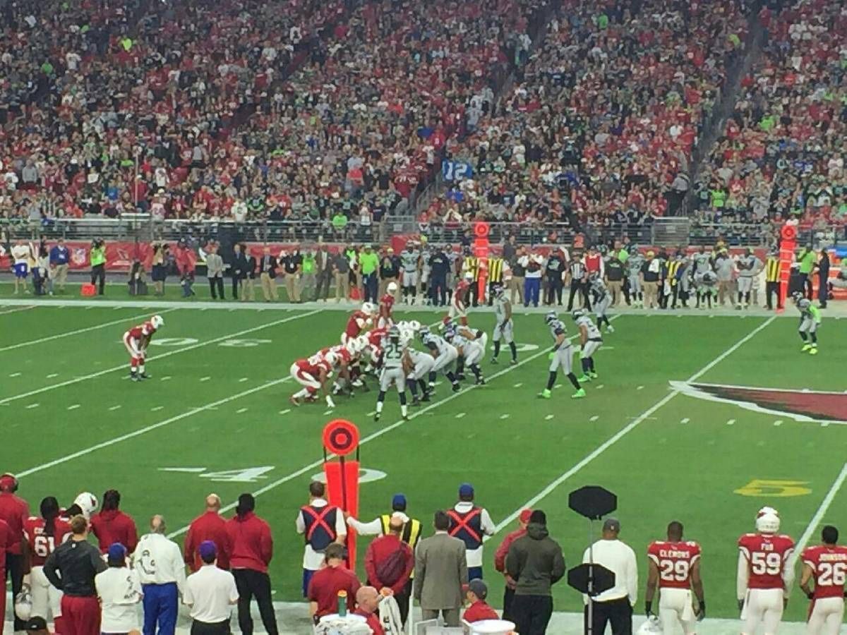 2 Arizona Cardinals Home Side Lower Level 45 yard line Tickets