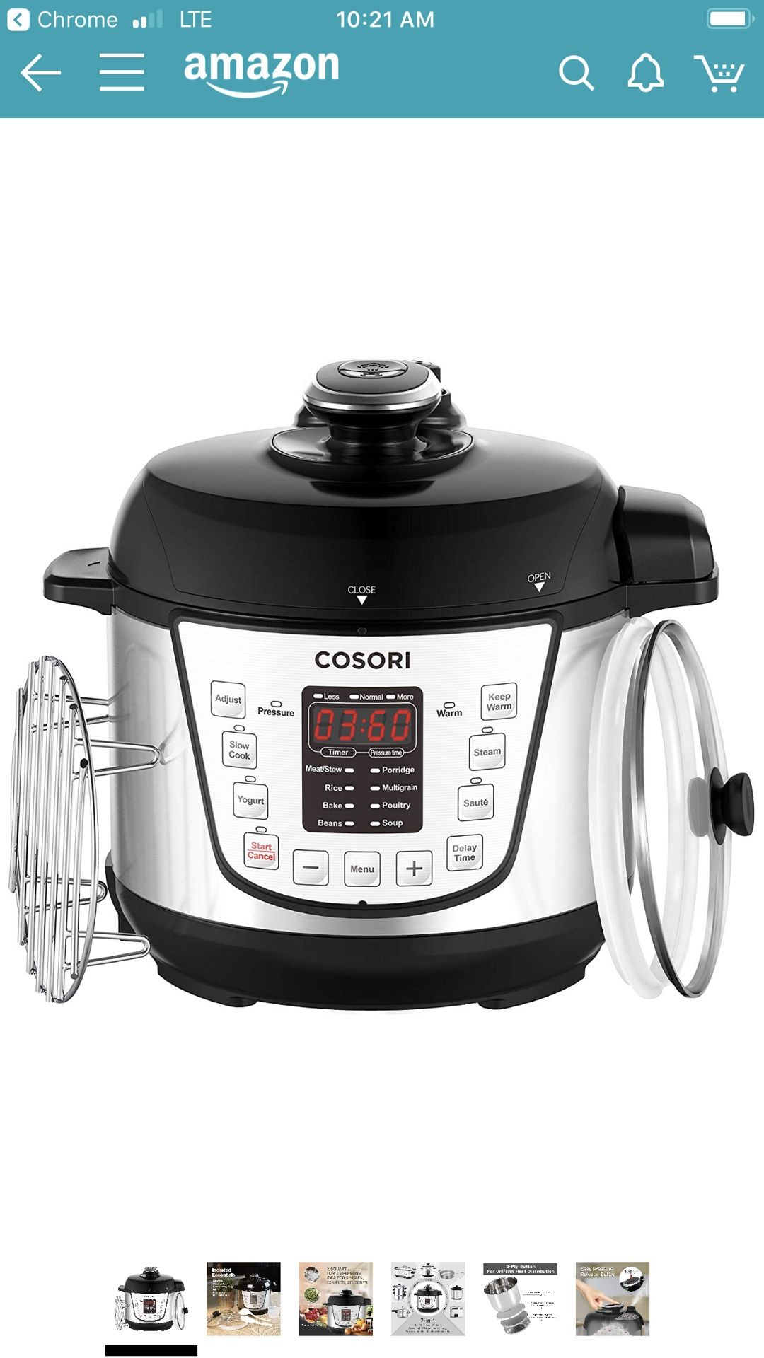 Cosori 2 qt pressure cooker