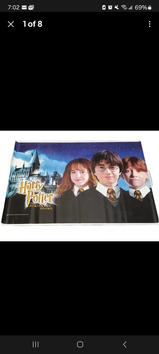 Harry Potter -thick Vinyl sign double sided Sorcerer's stone Movie Banner poster