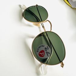 Ray-Ban Sunglasses Round Gold Frame