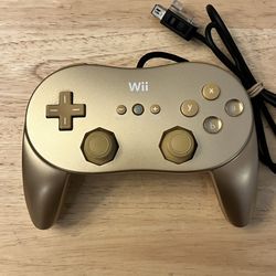 Gold Nintendo Wii Classic Controller Pro