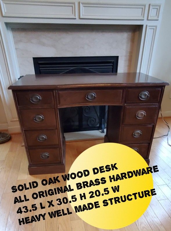 Solid Oak Desk