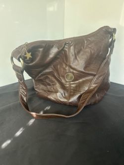 Capezio Brown Leather Shoulder Bag with Star Charm
