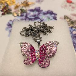 Butterfly Necklace Vintage
