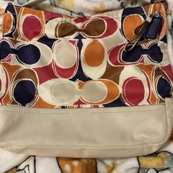 Coach Park Hand Drawn Scarf Print Shoulder Bag