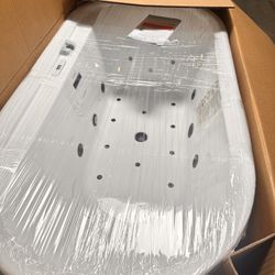 BM500  WOODBRIDGE 72" x 35-3/8" Whirlpool and Air Bath Heated Soaking Combination Tub with Adjustable Speed Air Blower and Display Control Panel, Matt