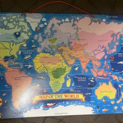 World Map Geography Magnetic Learning Set