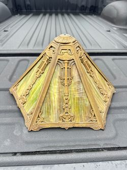 Art Deco Stained Glass Metal Lamp Shade
