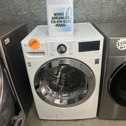 WHITE LG FRONT LOAD WASHER