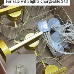 Gold sconces