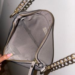 Small Crossbody Bag with Gold Chain Strap