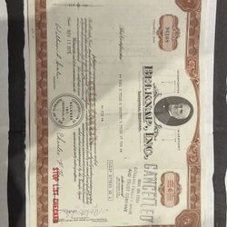 Belknap Inc Stock Certificate 