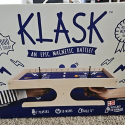 NIB Klask Magnetic Wood Game half foosball/half air hockey