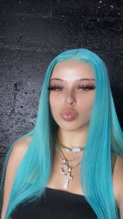 28 Inch Blue Refurbished Wig 