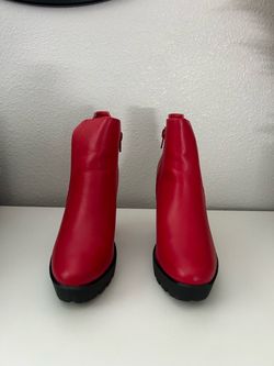 Allegra K Red Boots