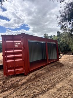 Clean & Ready Custom 20FT Shipping Container with Dual 8FT Roll-Up Doors