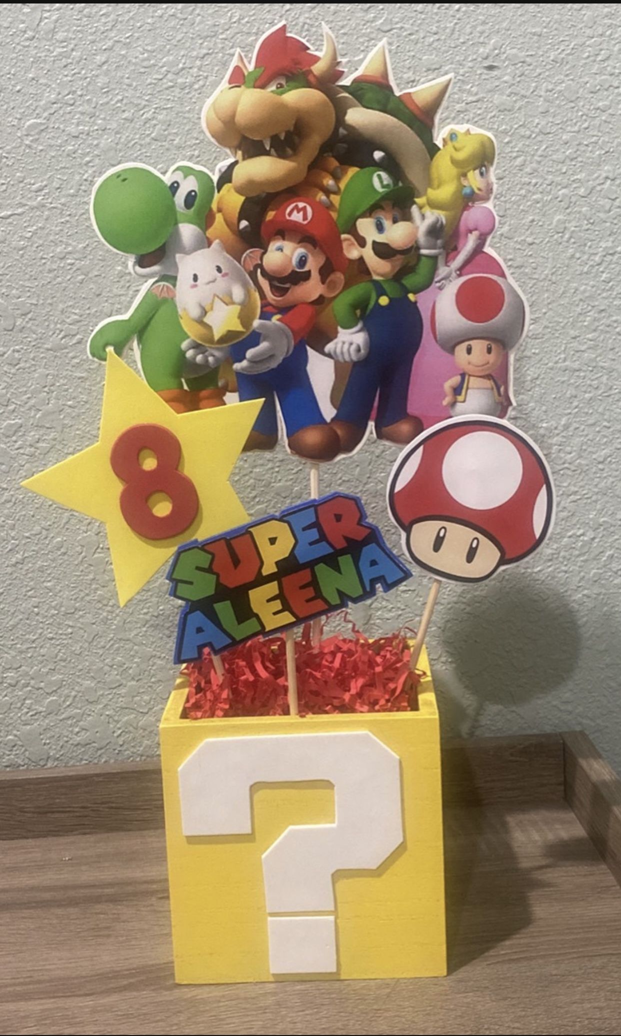 Mario Brothers Party Centerpieces