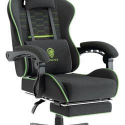 Reclining Gaming Chair – Footrest – Free Cushion – Excellent Condition!!