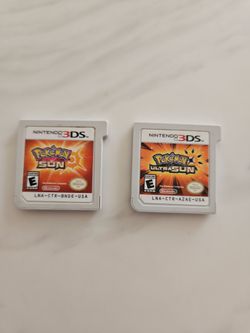 Pokémon Sun & Pokémon Ultra Sun (Nintendo 3DS) - Authentic, Good Condition