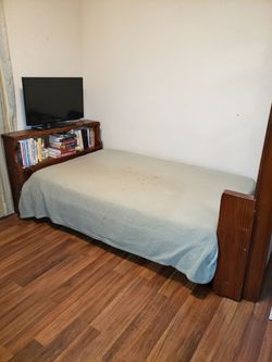 Twin Bed Frame, Dresser with Mirror, Chest and Nightstand