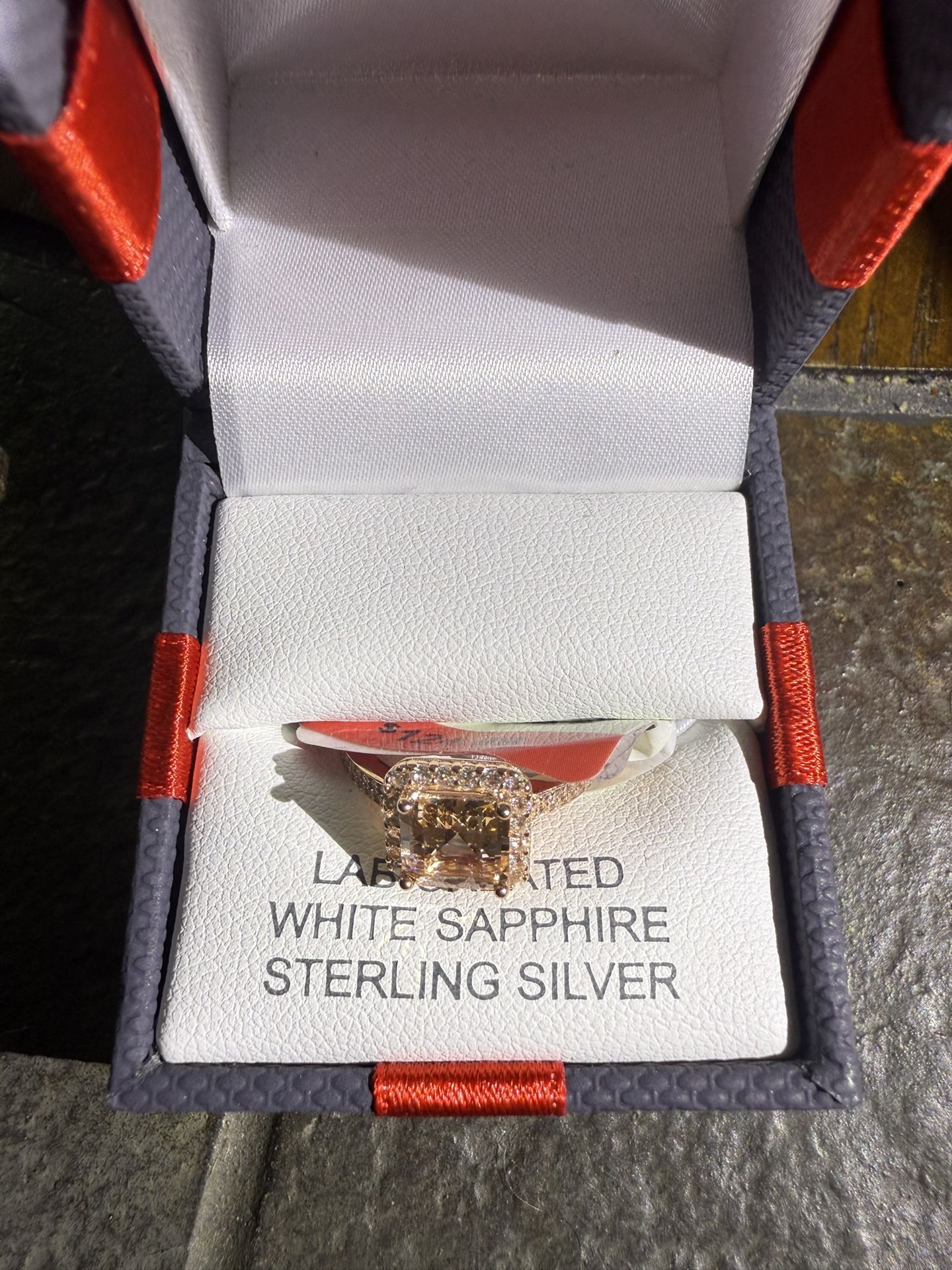 White Sapphire Ring Size 7.